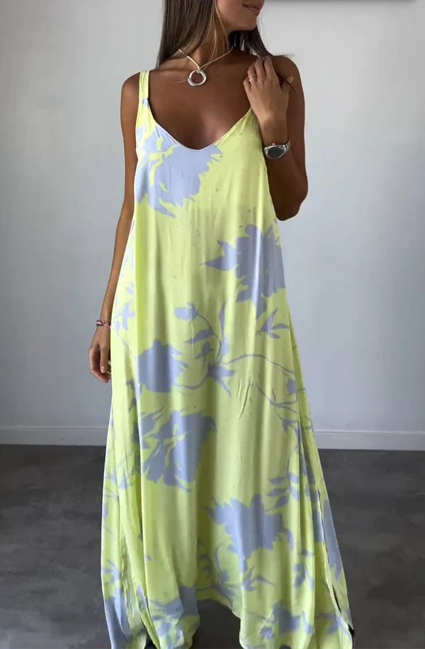Aurelia Womens Dress | Floral Print, Backless, Polyester Summer Dress - Hartwella