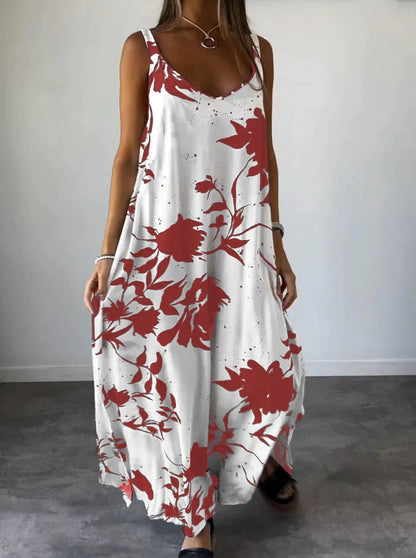 Aurelia Womens Dress | Floral Print, Backless, Polyester Summer Dress - Hartwella
