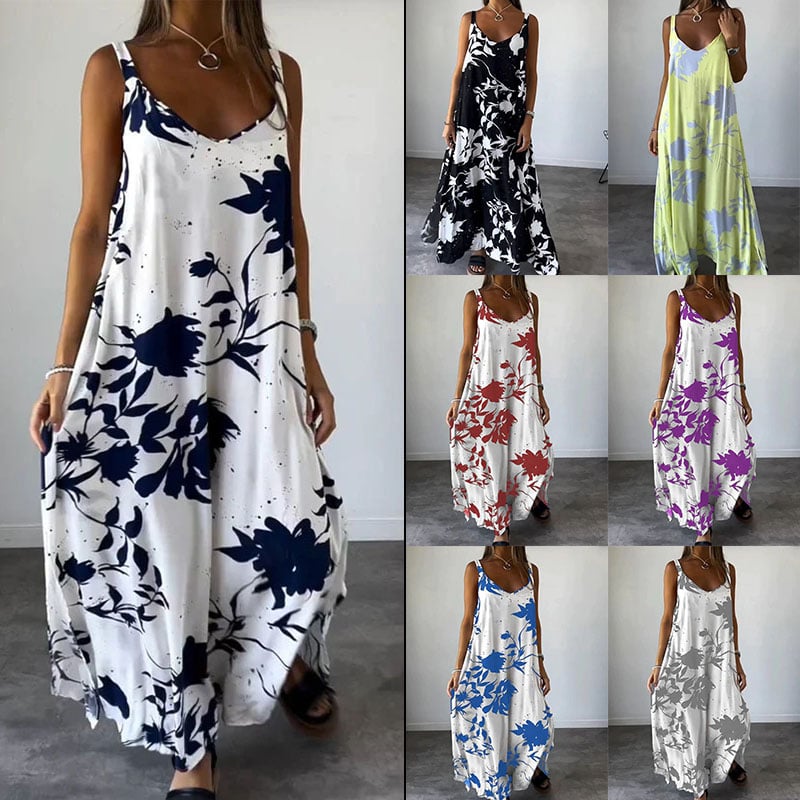 Aurelia Womens Dress | Floral Print, Backless, Polyester Summer Dress - Hartwella