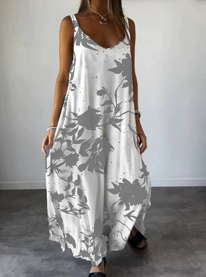 Aurelia Womens Dress | Floral Print, Backless, Polyester Summer Dress - Hartwella
