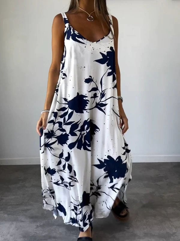 Aurelia Womens Dress | Floral Print, Backless, Polyester Summer Dress - Hartwella