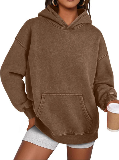 Ava Acid Wash Hoodie | Oversized, Soft Cotton Fleece - Hartwella