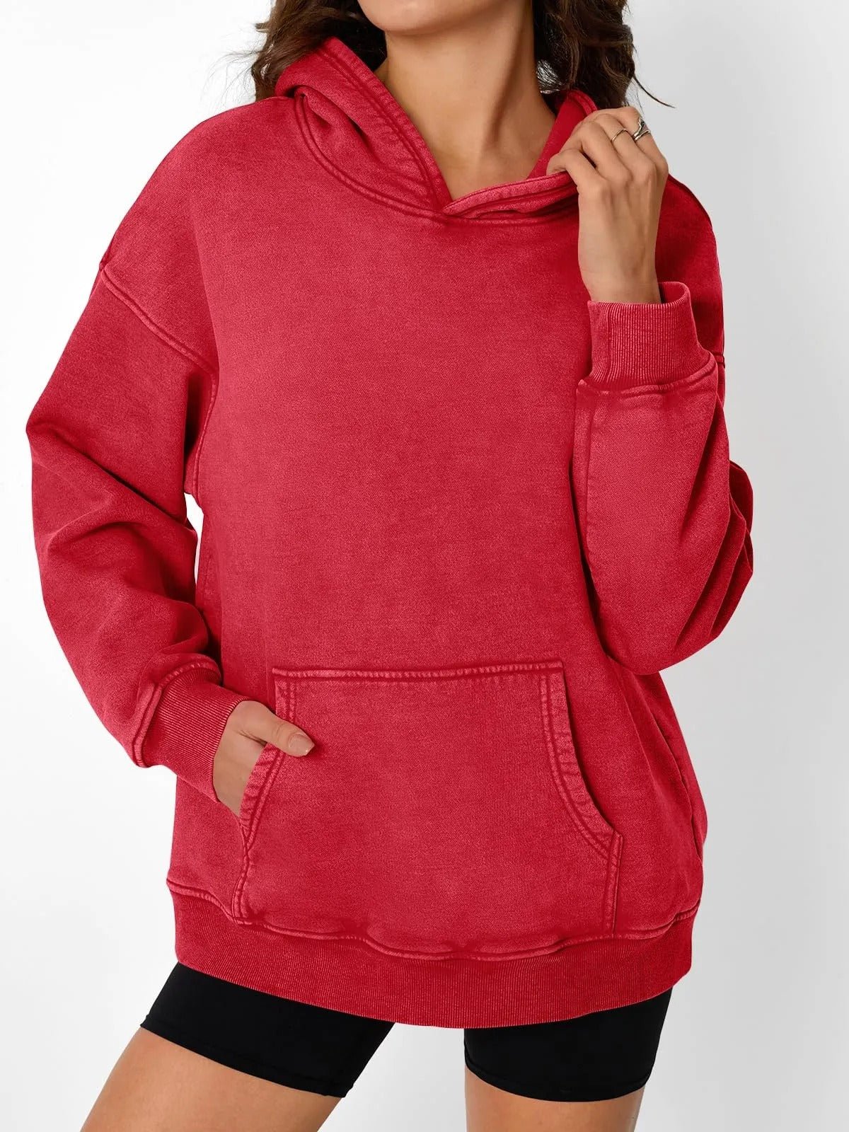 Ava Acid Wash Hoodie | Oversized, Soft Cotton Fleece - Hartwella