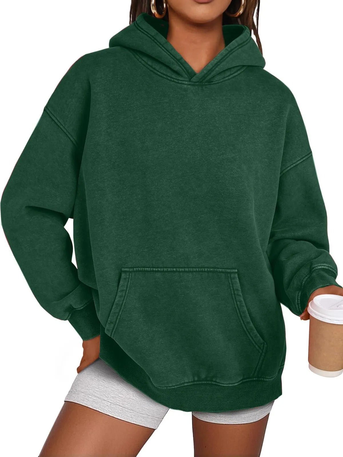 Ava Acid Wash Hoodie | Oversized, Soft Cotton Fleece - Hartwella