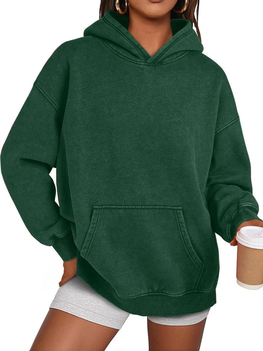 Ava Acid Wash Hoodie | Oversized, Soft Cotton Fleece - Hartwella