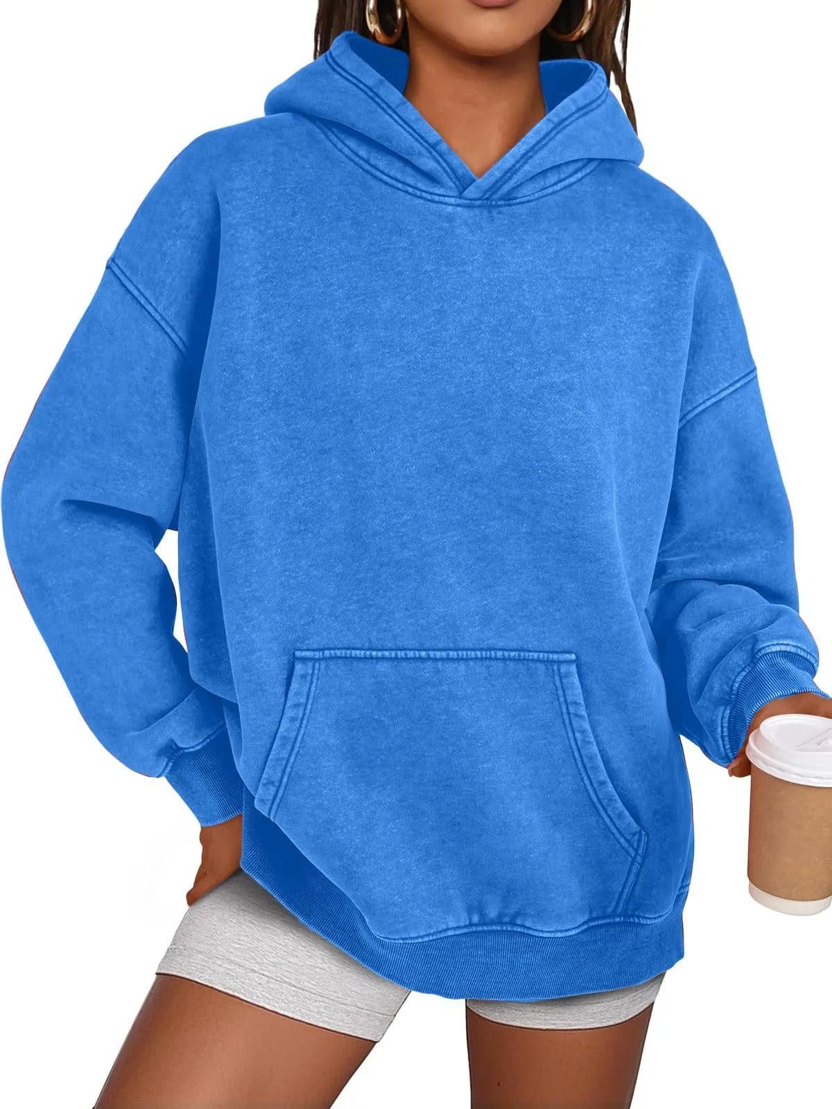Ava Acid Wash Hoodie | Oversized, Soft Cotton Fleece - Hartwella