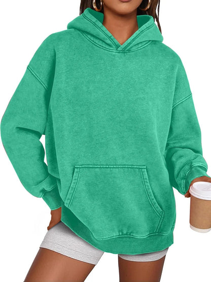 Ava Acid Wash Hoodie | Oversized, Soft Cotton Fleece - Hartwella