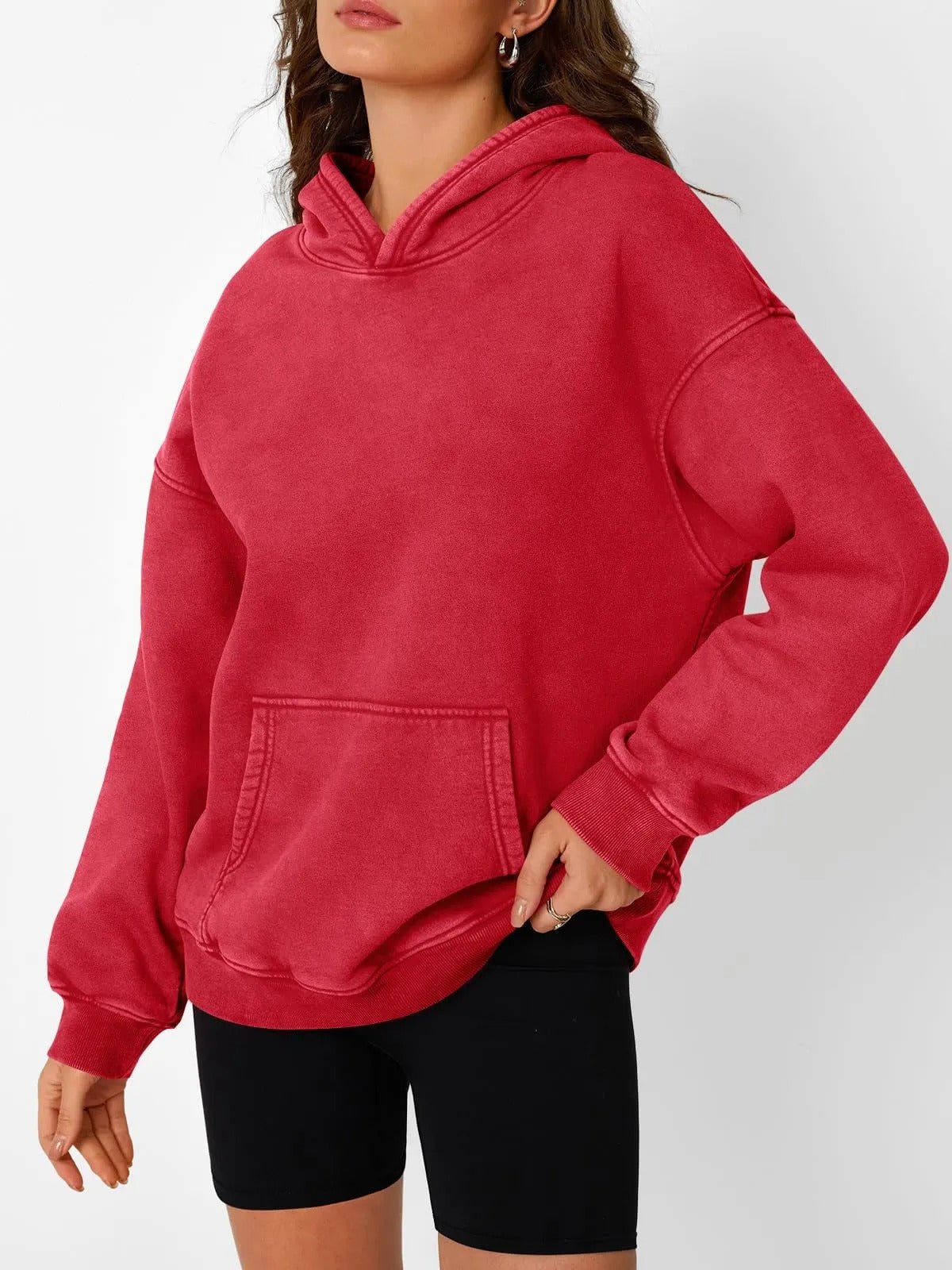 Ava Acid Wash Hoodie | Oversized, Soft Cotton Fleece - Hartwella