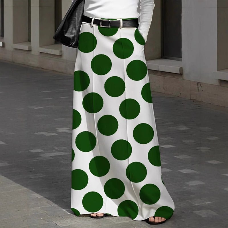 Ava Maxi Skirt | Black, A - Line, High Waist, Floor - Length - Hartwella