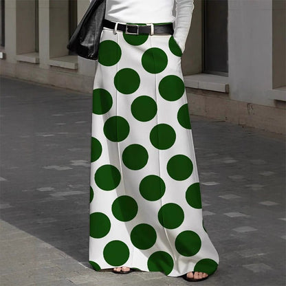 Ava Maxi Skirt | Black, A - Line, High Waist, Floor - Length - Hartwella