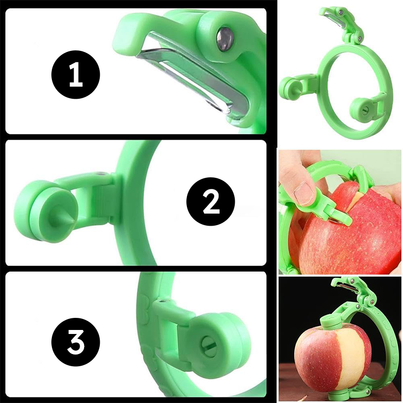 Avela Apple Peeler | Manual Stainless Steel Blades, Effortless Fruit Peeling - Hartwella