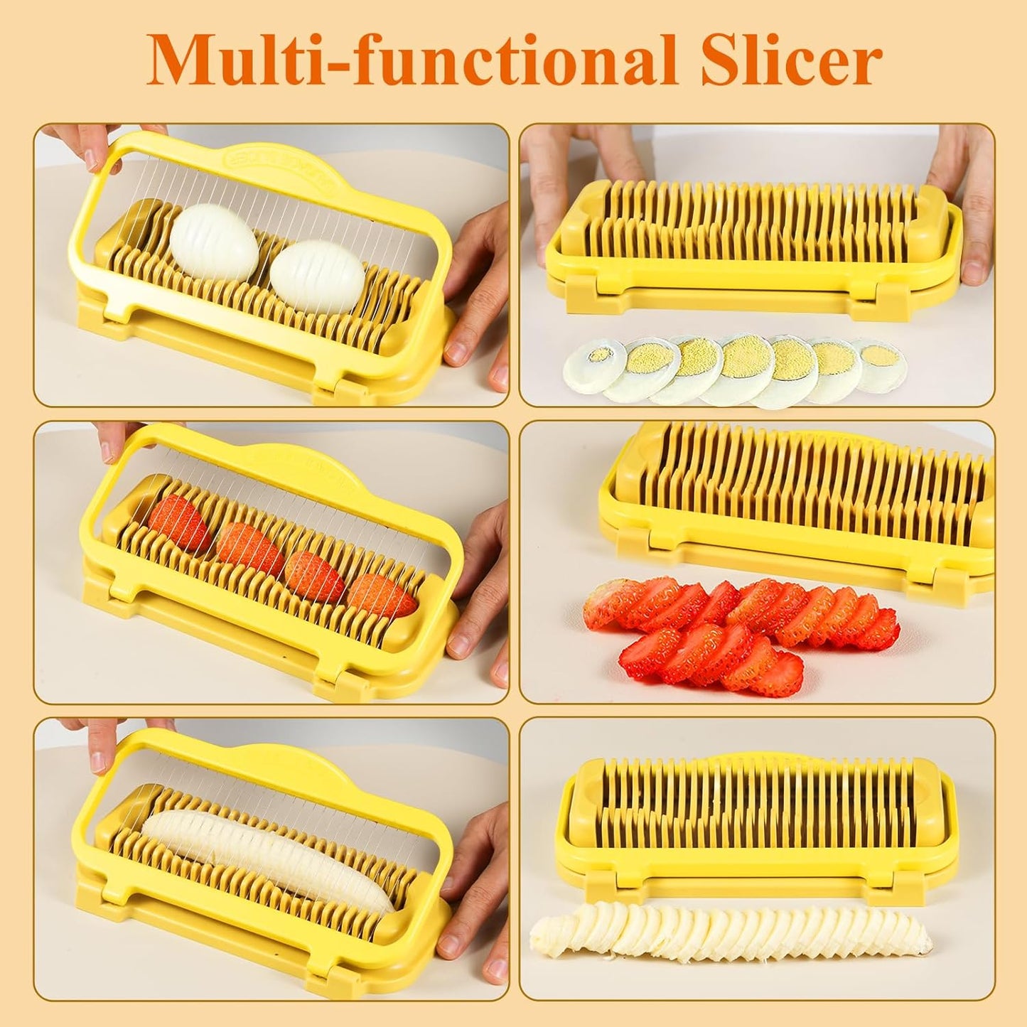 Bana Slicer Pro | Multifunctional Egg and Fruit Cutter, Easy to Clean - Hartwella