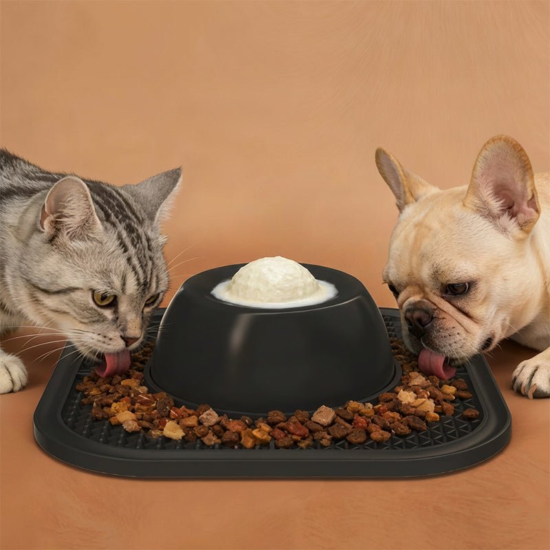 Barky Slow Feeder Dog Bowl | 2-in-1 Design with Lick Mat, Anti-Spill Silicone - Hartwella