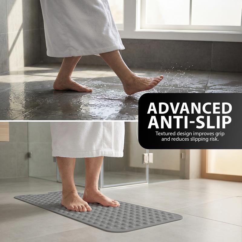 BatheSafe Non - Slip Bath Mat | Textured PVC, Suction Cups, 100 cm x 40 cm - Hartwella