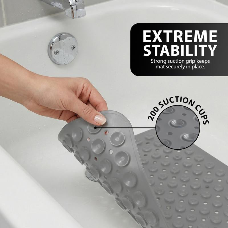 BatheSafe Non - Slip Bath Mat | Textured PVC, Suction Cups, 100 cm x 40 cm - Hartwella