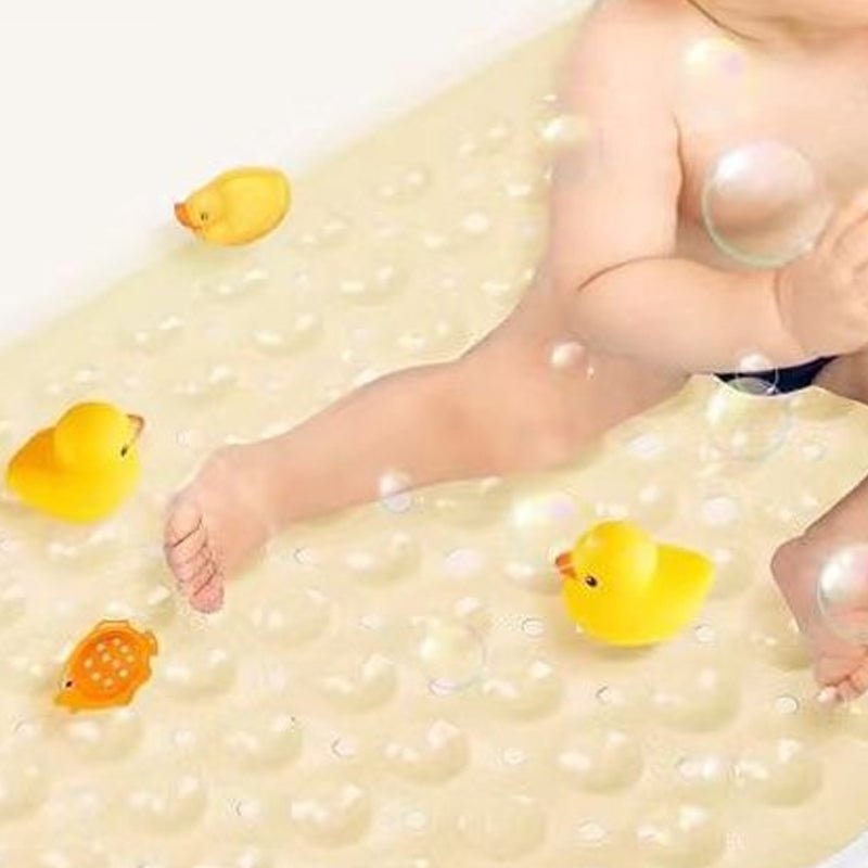 BatheSafe Non - Slip Bath Mat | Textured PVC, Suction Cups, 100 cm x 40 cm - Hartwella