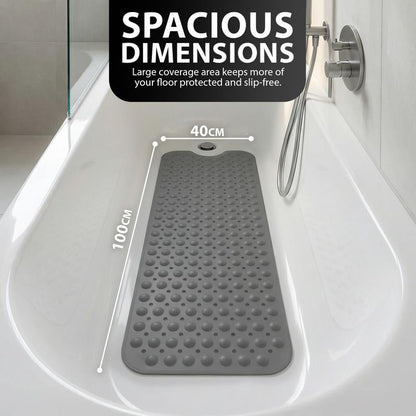 BatheSafe Non - Slip Bath Mat | Textured PVC, Suction Cups, 100 cm x 40 cm - Hartwella