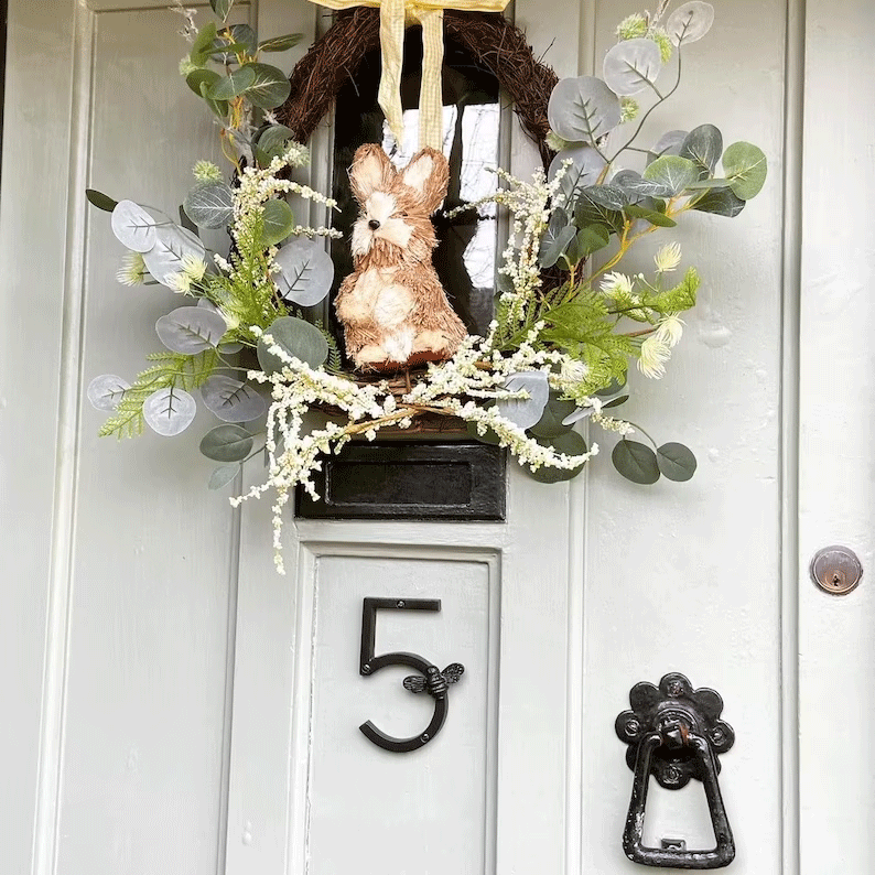 Bee House Number Sign | Elegant Weather - Resistant Design for Home Address - Hartwella
