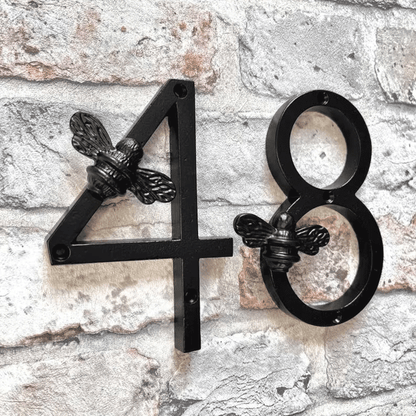 Bee House Number Sign | Elegant Weather - Resistant Design for Home Address - Hartwella