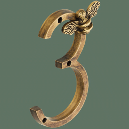 Bee House Number Sign | Elegant Weather - Resistant Design for Home Address - Hartwella