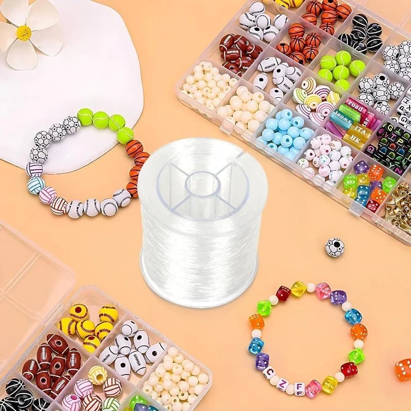 Bela Crystal Beading Cord | Elastic Thread for Bracelets, Invisible, Strong - Hartwella