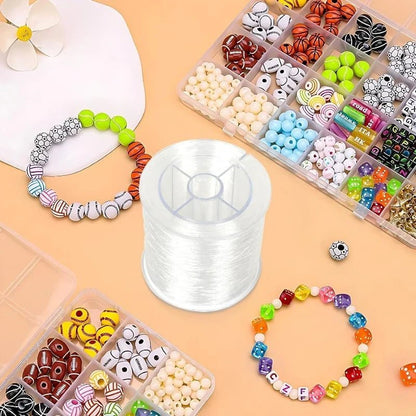 Bela Crystal Beading Cord | Elastic Thread for Bracelets, Invisible, Strong - Hartwella