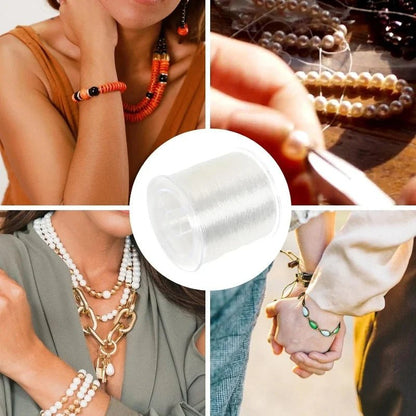 Bela Crystal Beading Cord | Elastic Thread for Bracelets, Invisible, Strong - Hartwella