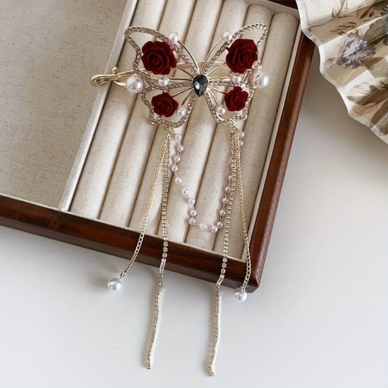 Bella Butterfly Hairpin | Rhinestone Elegance - Hartwella