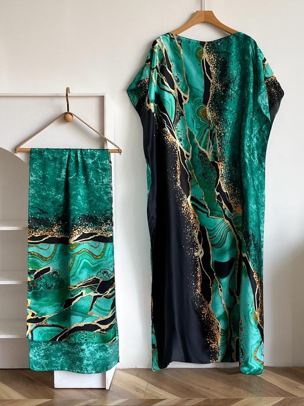 Bella Cape Shawl | Floral Brocade Fabric, Sun Protective Scarf - Hartwella