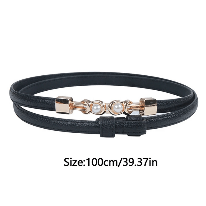 Bella Fashion Belt | Pearl Buckle Elegance - Hartwella