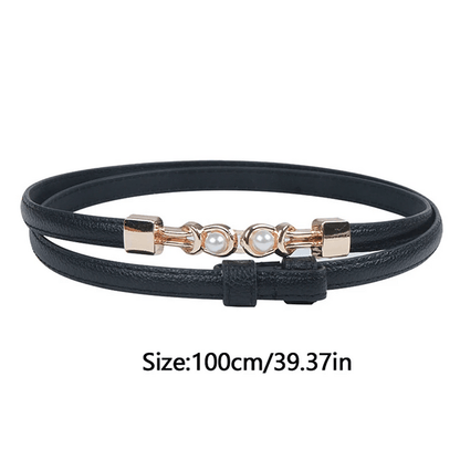 Bella Fashion Belt | Pearl Buckle Elegance - Hartwella