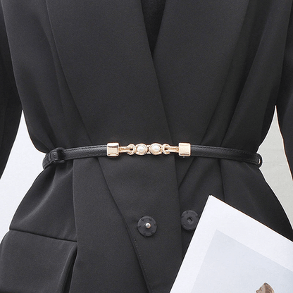 Bella Fashion Belt | Pearl Buckle Elegance - Hartwella