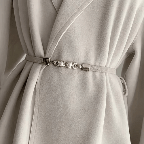 Bella Fashion Belt | Pearl Buckle Elegance - Hartwella