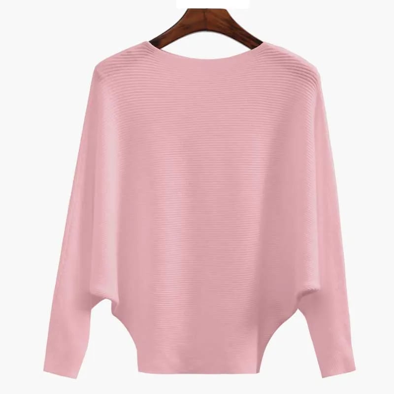 Bella Oversized Sweater | Soft Ribbed Knit, Boat Neck Design - Hartwella