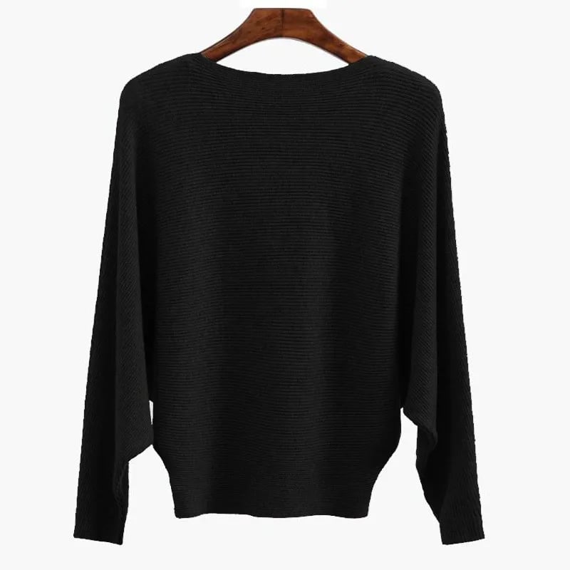 Bella Oversized Sweater | Soft Ribbed Knit, Boat Neck Design - Hartwella