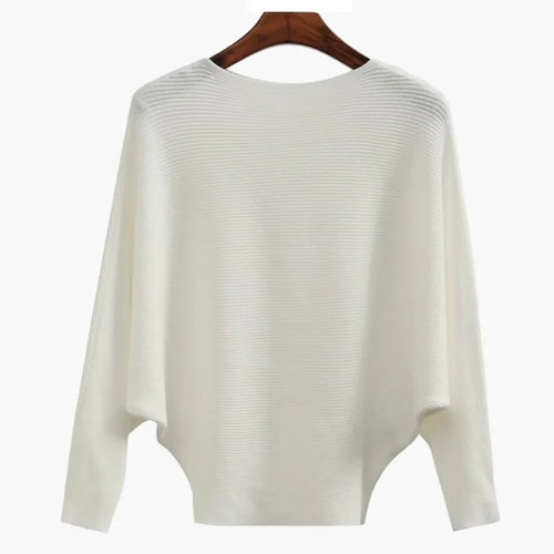 Bella Oversized Sweater | Soft Ribbed Knit, Boat Neck Design - Hartwella