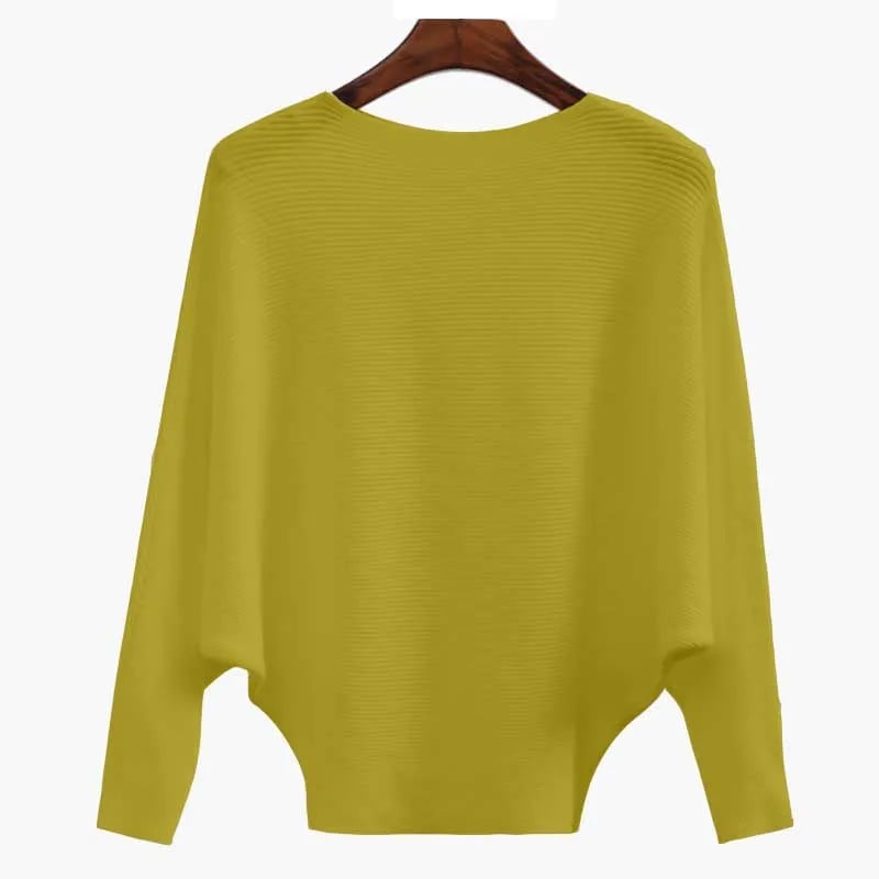 Bella Oversized Sweater | Soft Ribbed Knit, Boat Neck Design - Hartwella