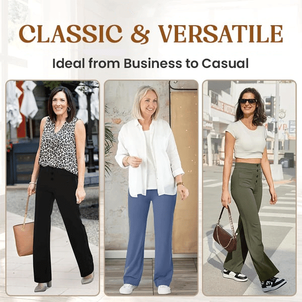 Bella Stretch Pants | High Waist, Elastic Polyester - Hartwella