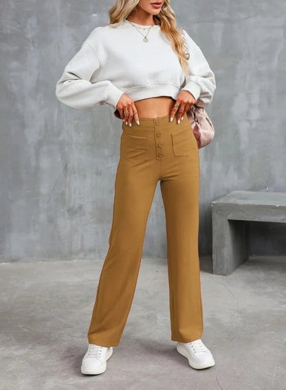 Bella Stretch Pants | High Waist, Elastic Polyester - Hartwella