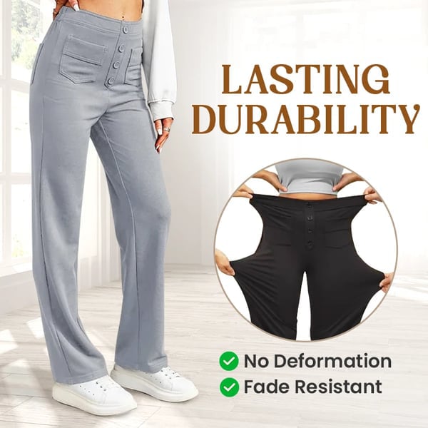 Bella Stretch Pants | High Waist, Elastic Polyester - Hartwella
