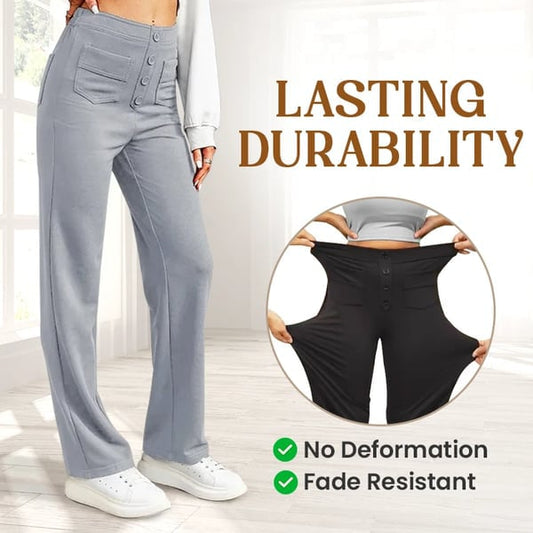 Bella Stretch Pants | High Waist, Elastic Polyester - Hartwella