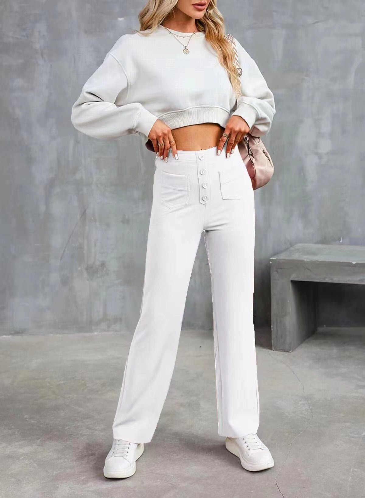 Bella Stretch Pants | High Waist, Elastic Polyester - Hartwella