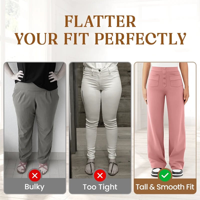 Bella Stretch Pants | High Waist, Elastic Polyester - Hartwella