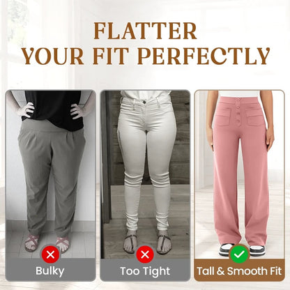 Bella Stretch Pants | High Waist, Elastic Polyester - Hartwella