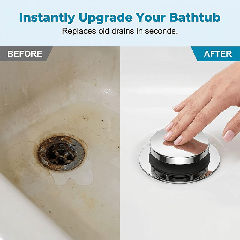 Bello Bathtub Drain Stopper | Leak-Proof, Universal Fit, Easy to Clean - Hartwella