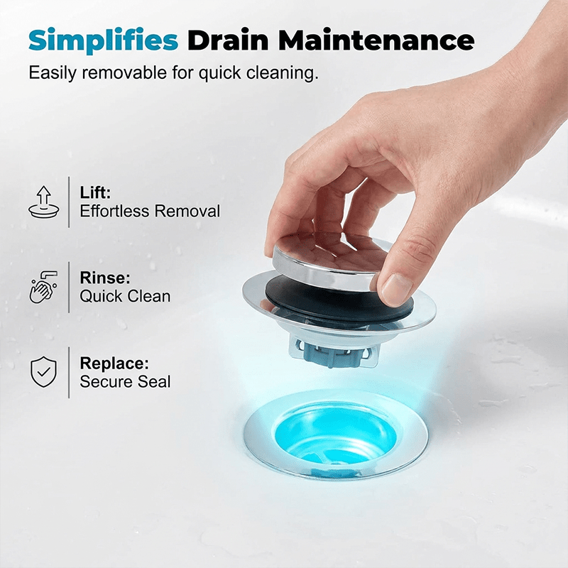 Bello Bathtub Drain Stopper | Leak-Proof, Universal Fit, Easy to Clean - Hartwella