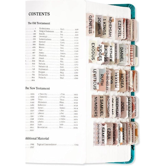 Biblio Bible Tab Set | 75 - Piece Laminated Bible Index Tabs, Waterproof, Easy Alignment - Hartwella