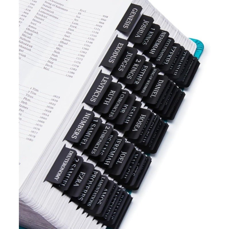 Biblio Bible Tab Set | 75 - Piece Laminated Bible Index Tabs, Waterproof, Easy Alignment - Hartwella