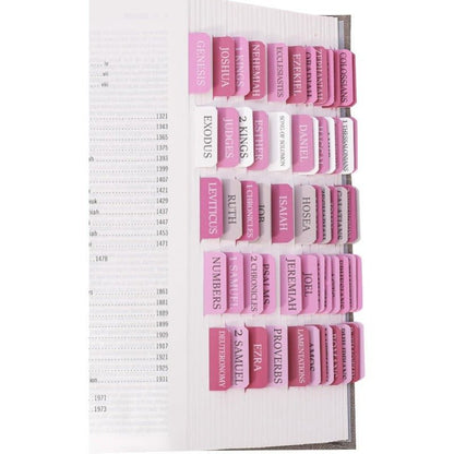 Biblio Bible Tab Set | 75 - Piece Laminated Bible Index Tabs, Waterproof, Easy Alignment - Hartwella