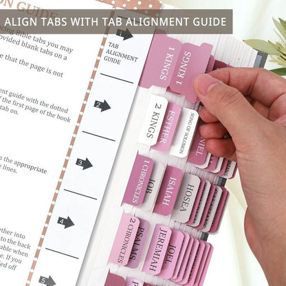 Biblio Bible Tab Set | 75 - Piece Laminated Bible Index Tabs, Waterproof, Easy Alignment - Hartwella